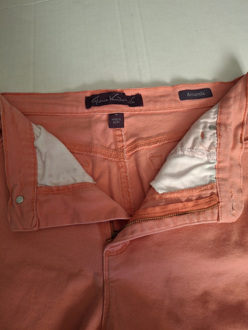 Gloria Vanderbilt Amanda Women's Jeans in Coral Peach